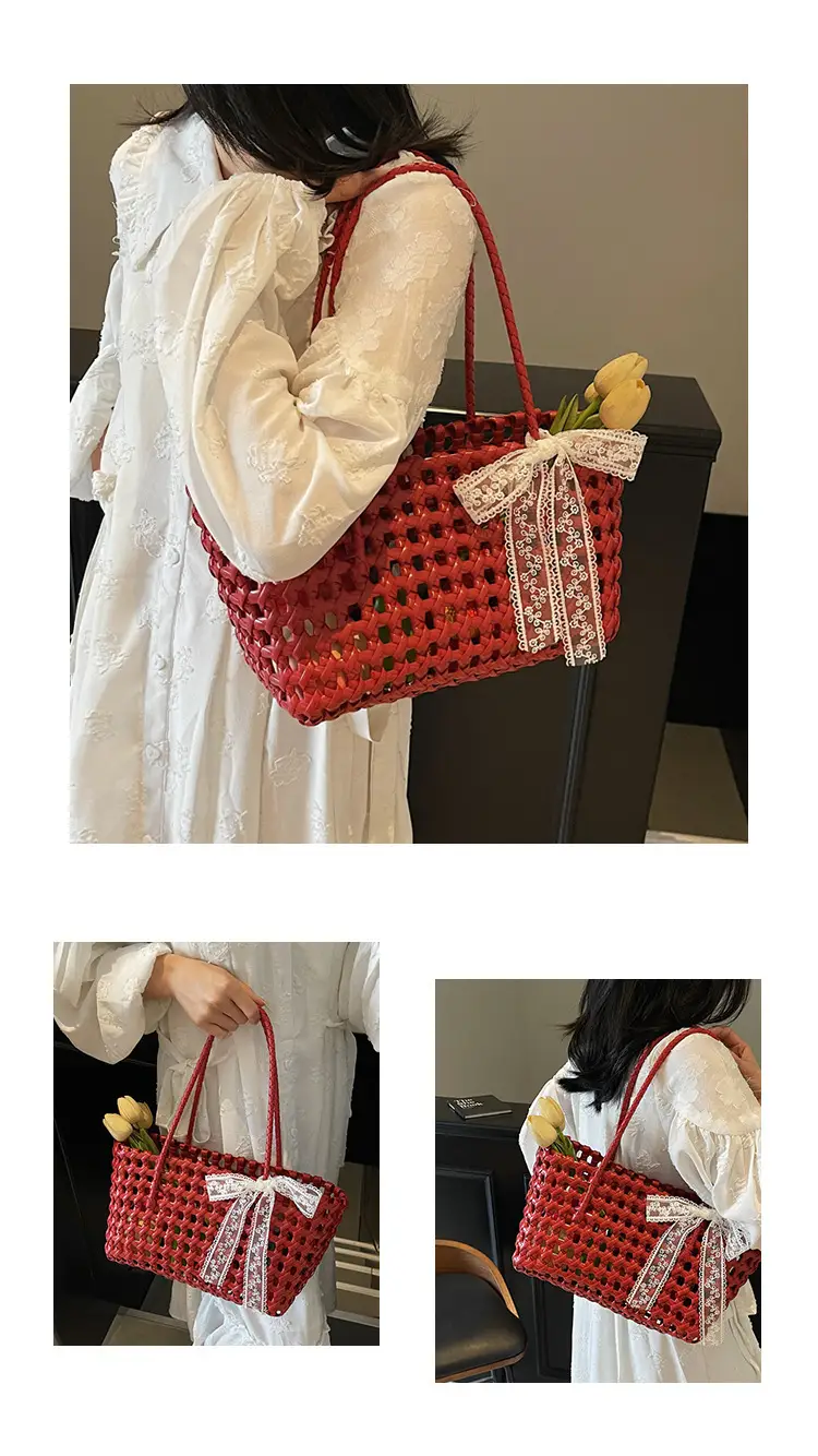 2025 French Woven Basket with Bow for Women — feature 10