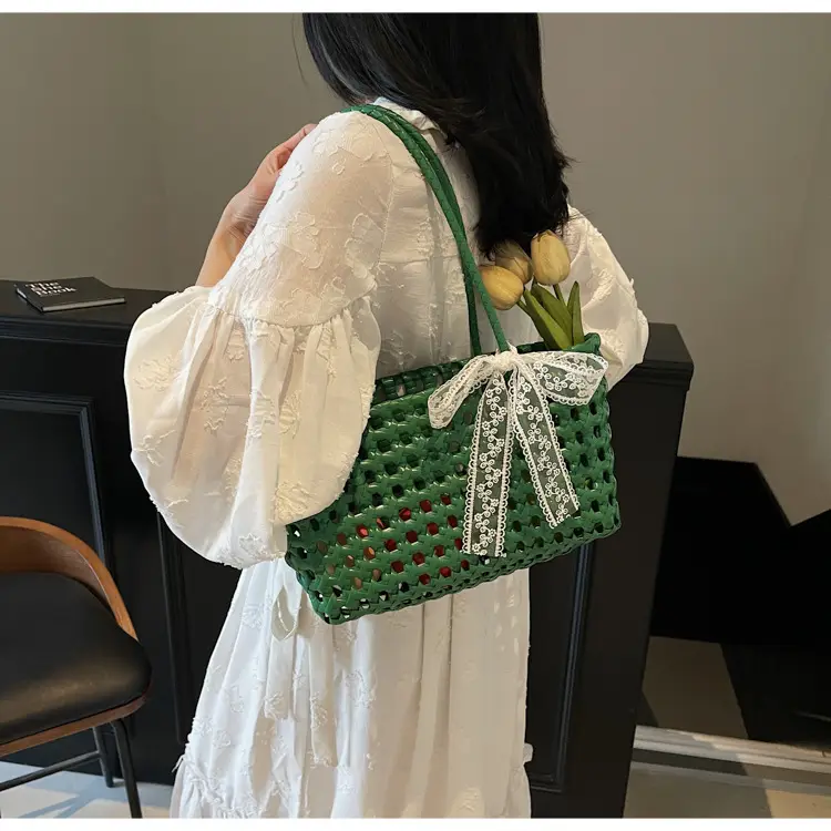 2025 French Woven Basket with Bow for Women — feature 12