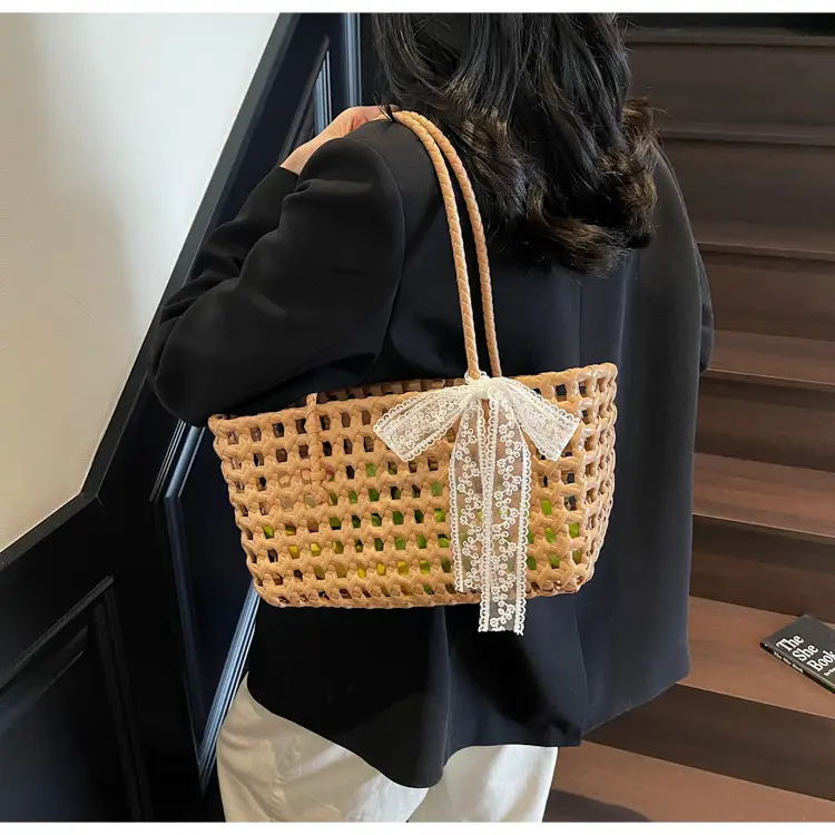2025 French Woven Basket with Bow for Women — feature 20