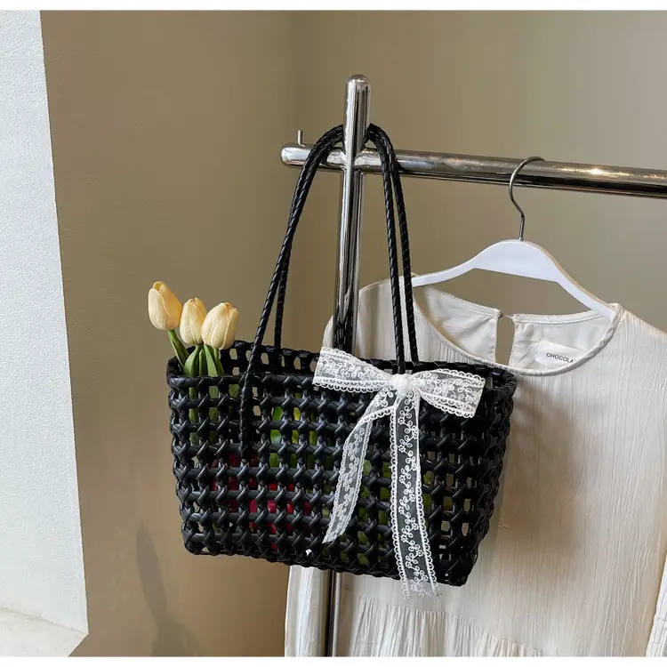 2025 French Woven Basket with Bow for Women — feature 25