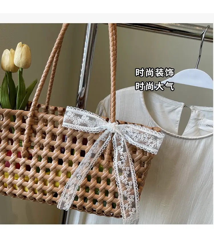 2025 French Woven Basket with Bow for Women — feature 4