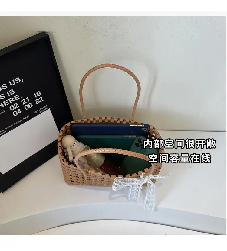 2025 French Woven Basket with Bow for Women — feature 5