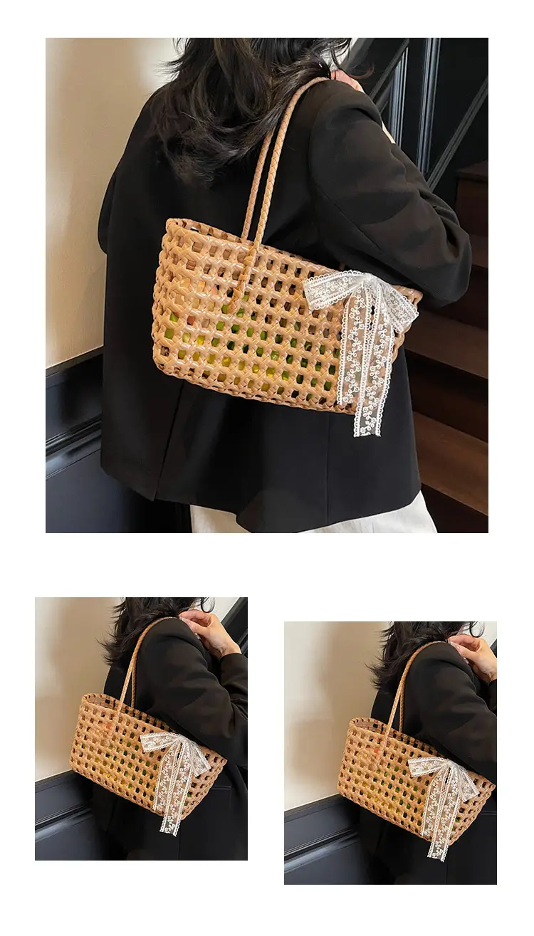 2025 French Woven Basket with Bow for Women — feature 7