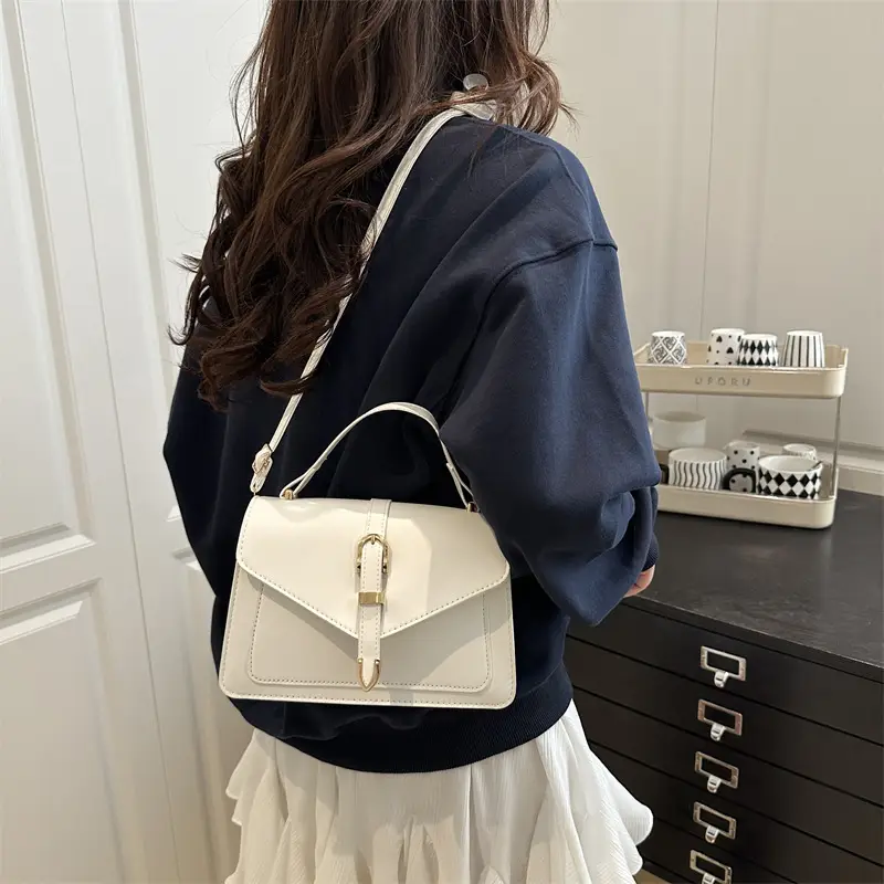 Women's White Square Shoulder Bag 2025 Summer - Image 6