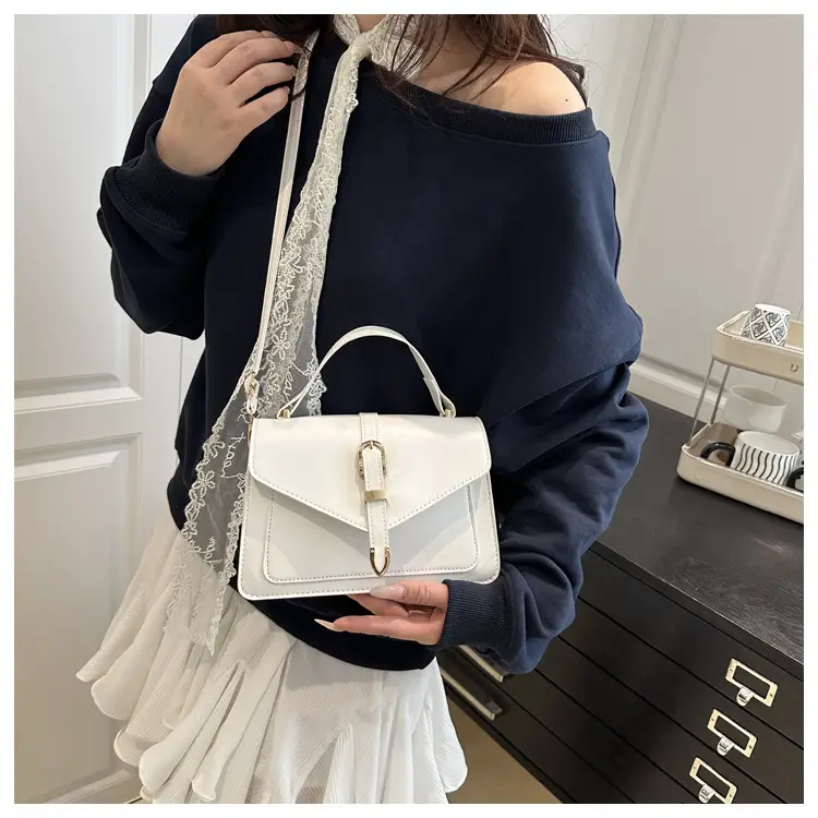 Women's White Square Shoulder Bag 2025 Summer — feature 10