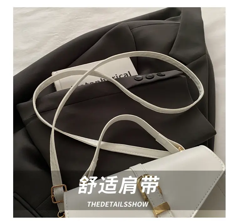 Women's White Square Shoulder Bag 2025 Summer — feature 3