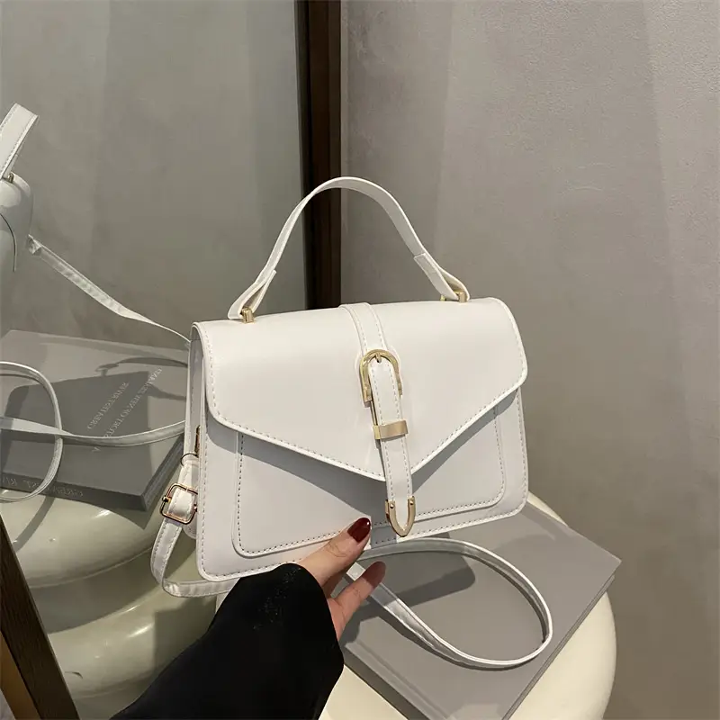 Women's White Square Shoulder Bag 2025 Summer - Image 4