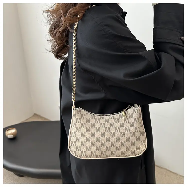 Pink Vintage Checkered Crossbody Bag for Women — feature 11