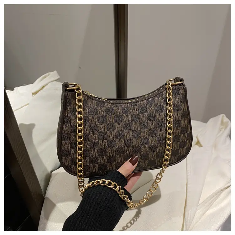 Pink Vintage Checkered Crossbody Bag for Women — feature 22