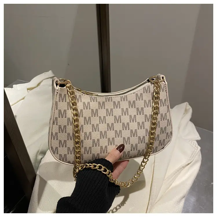 Pink Vintage Checkered Crossbody Bag for Women — feature 24