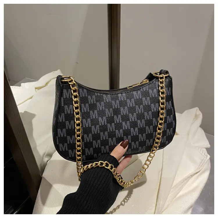Pink Vintage Checkered Crossbody Bag for Women — feature 25