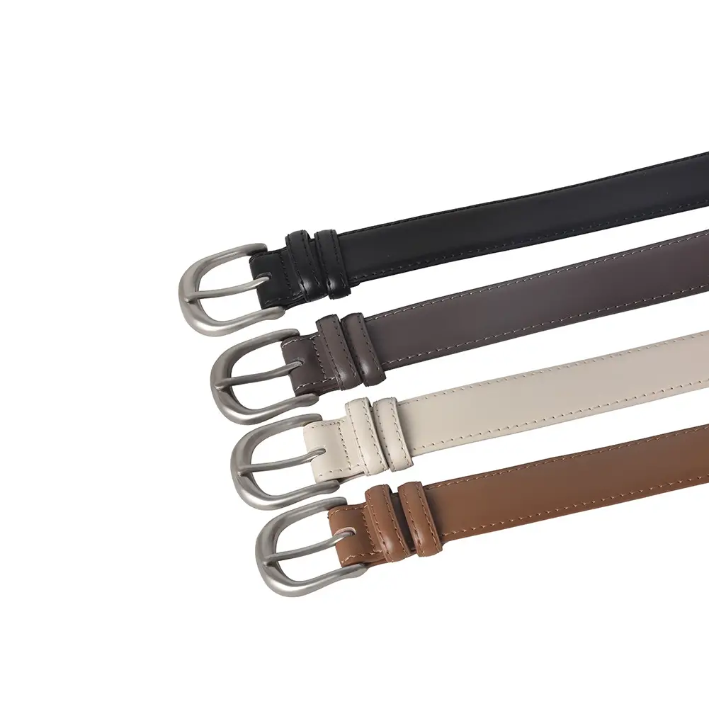 Women Genuine Leather Belt Brown Buckle - Image 8