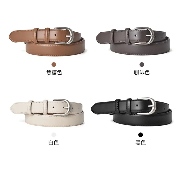 Women Genuine Leather Belt Brown Buckle β feature 4