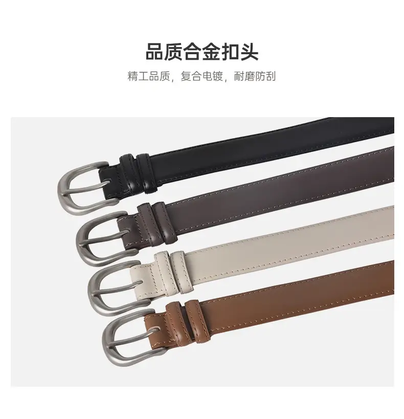 Women Genuine Leather Belt Brown Buckle β feature 6