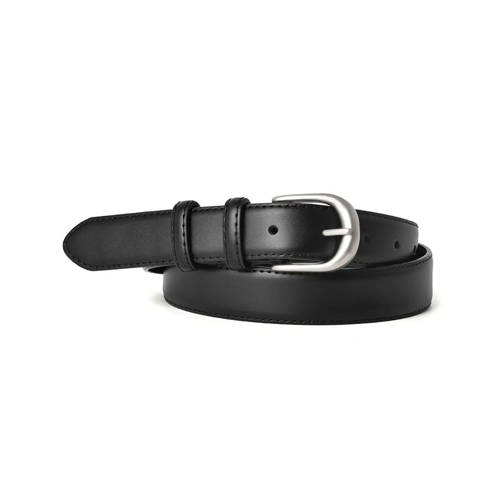 Women Genuine Leather Belt Brown Buckle - Image 3