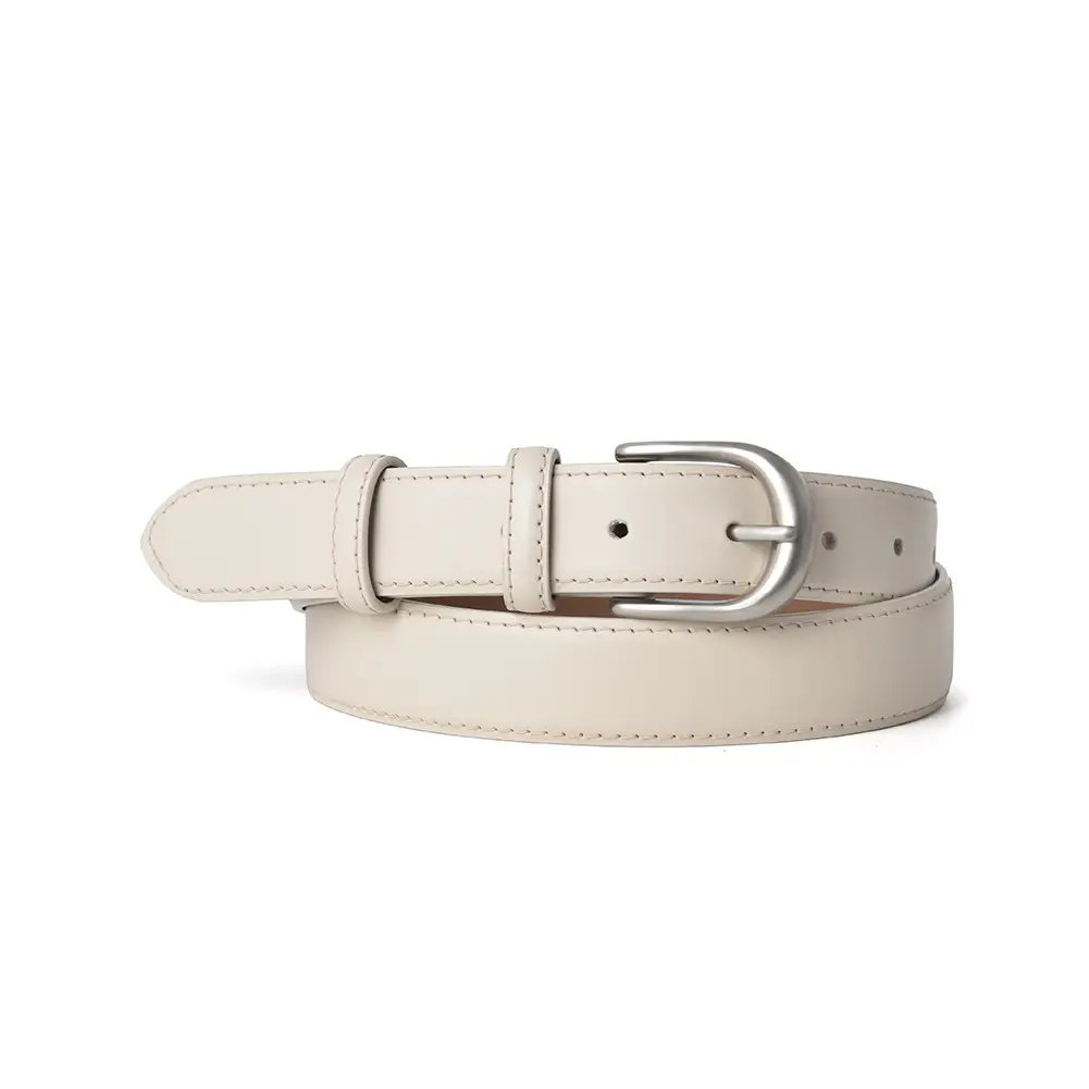 Women Genuine Leather Belt Brown Buckle - Image 4
