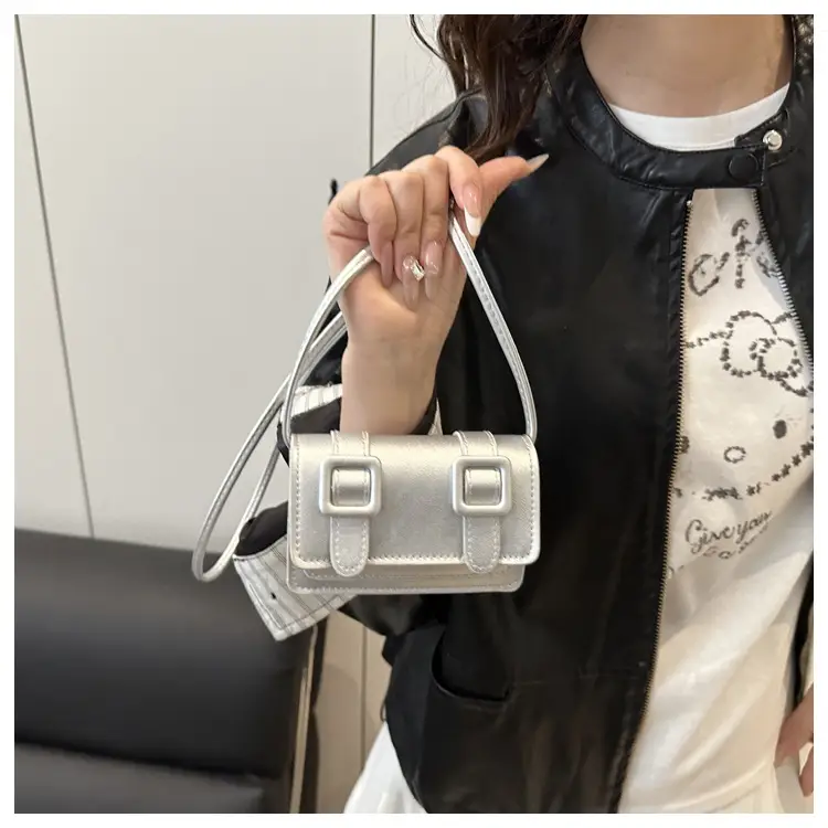 2025 Mini Women's Shoulder Crossbody Bag White Leather — feature 15