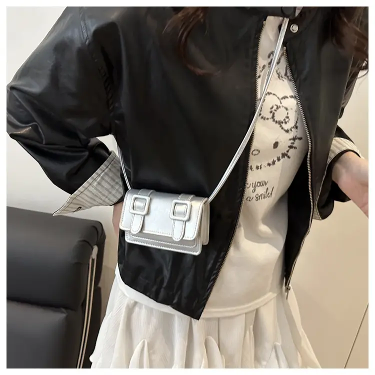 2025 Mini Women's Shoulder Crossbody Bag White Leather — feature 16
