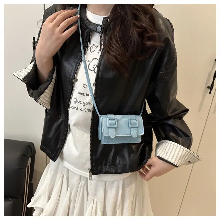 2025 Mini Women's Shoulder Crossbody Bag White Leather — feature 18