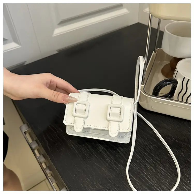 2025 Mini Women's Shoulder Crossbody Bag White Leather — feature 7