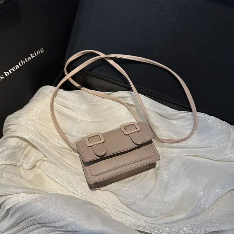 2025 Mini Women's Shoulder Crossbody Bag White Leather - Image 3