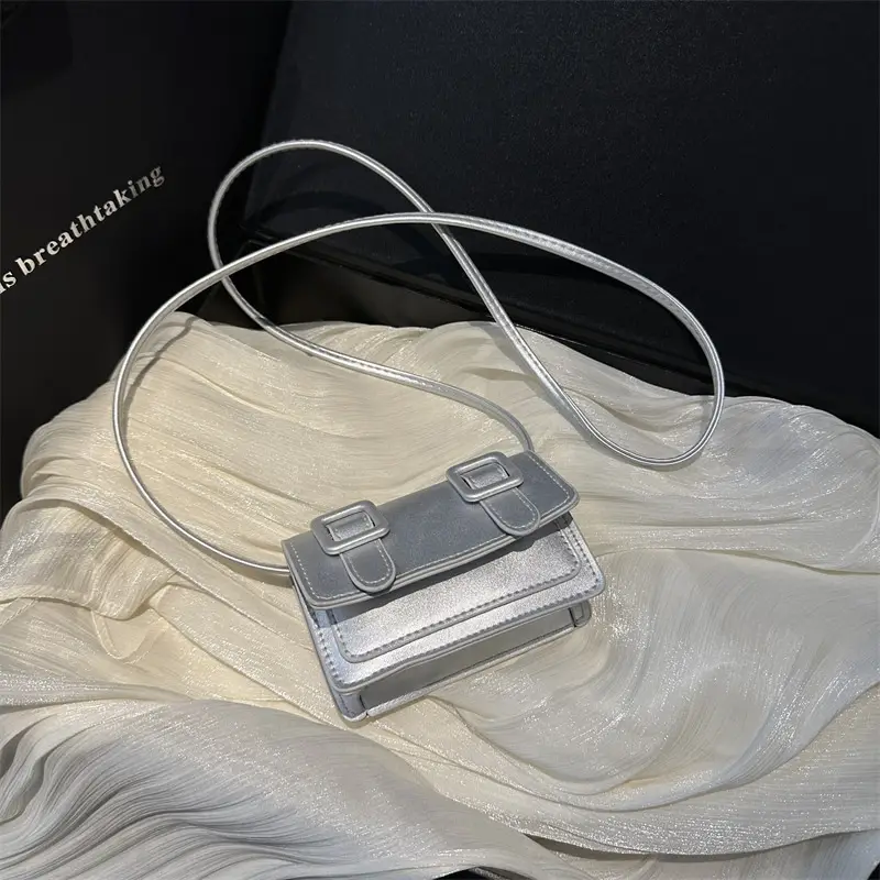 2025 Mini Women's Shoulder Crossbody Bag White Leather - Image 6