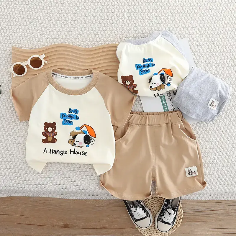 Boys Cartoon Print Summer Suit 2025 - Image 3