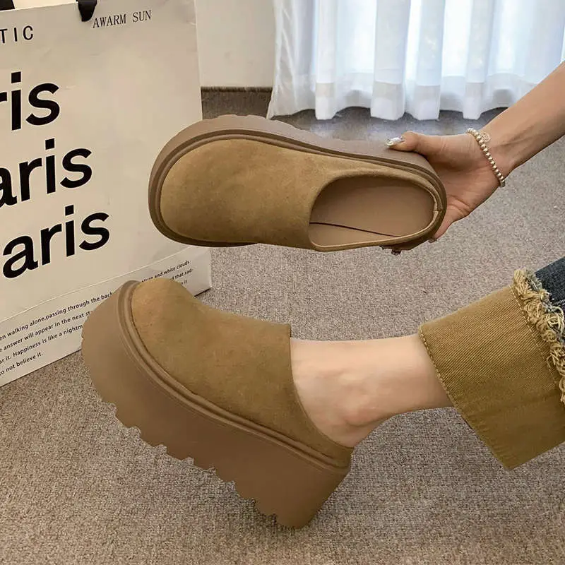 Women Thick-Soled Lazy Slip-On Mules 2025 Spring - Image 4