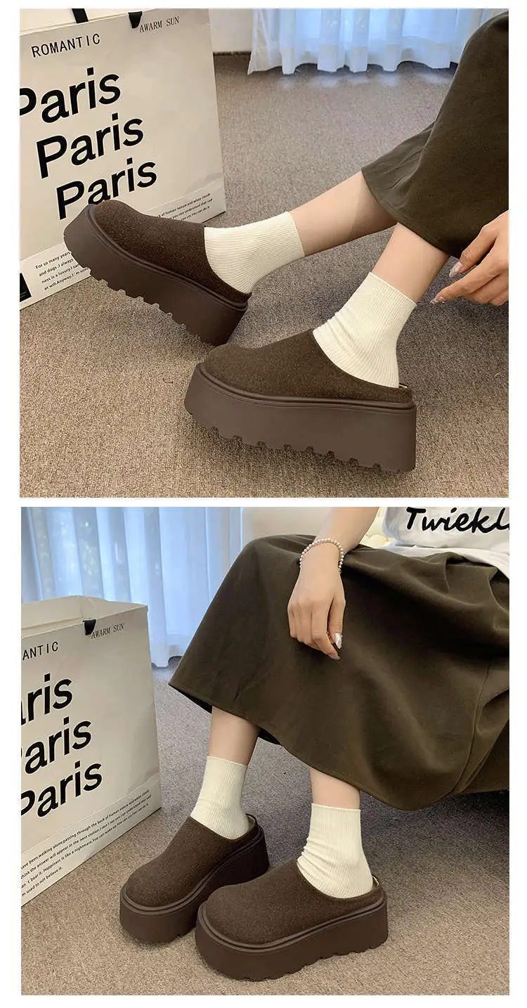 Women Thick-Soled Lazy Slip-On Mules 2025 Spring — feature 11