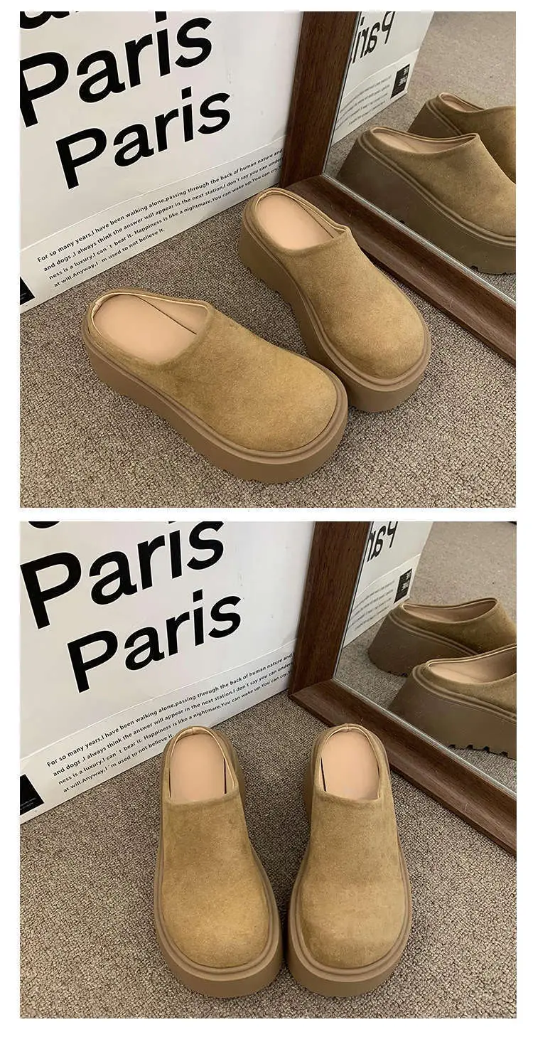 Women Thick-Soled Lazy Slip-On Mules 2025 Spring — feature 13