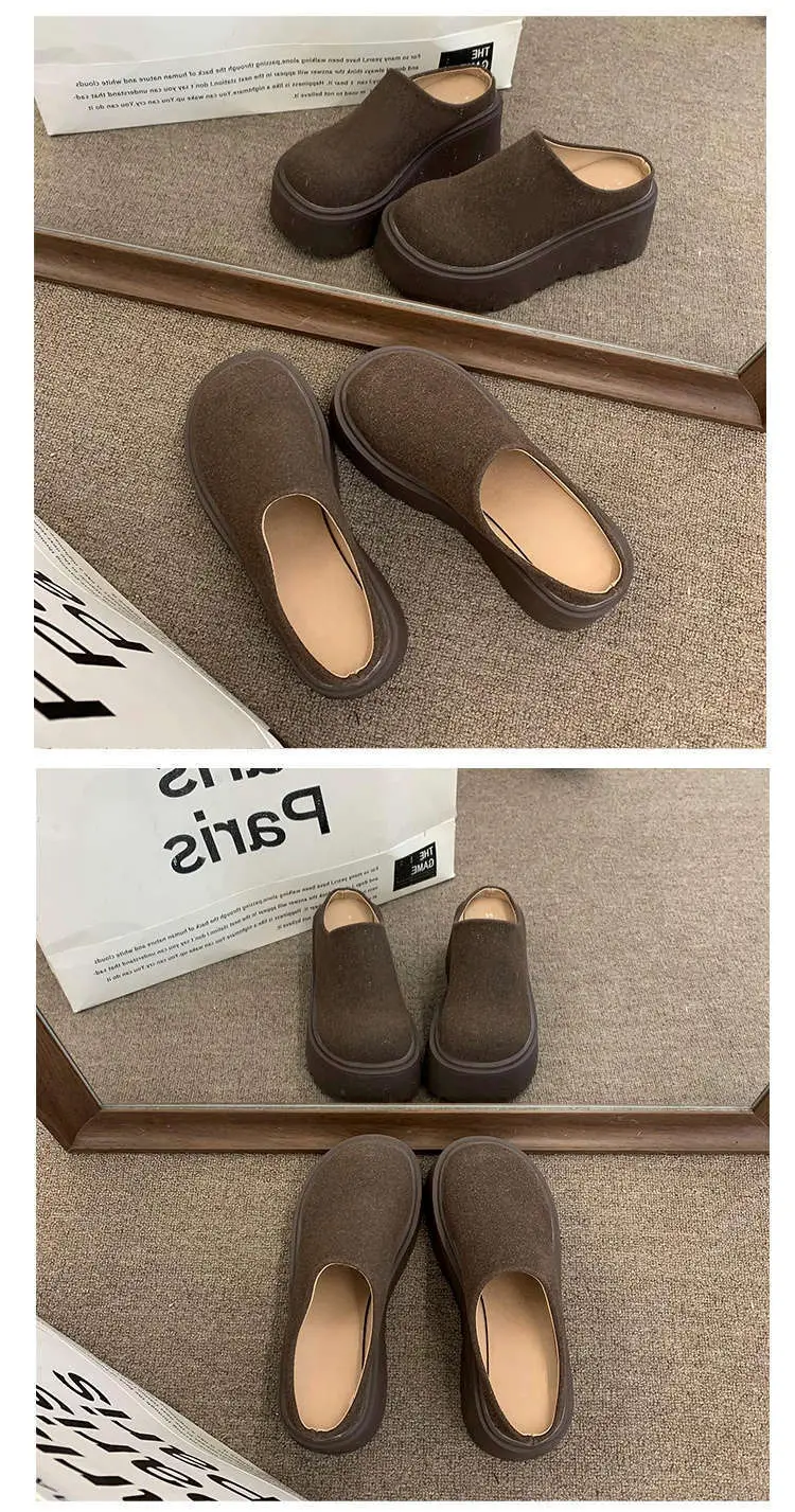 Women Thick-Soled Lazy Slip-On Mules 2025 Spring — feature 14