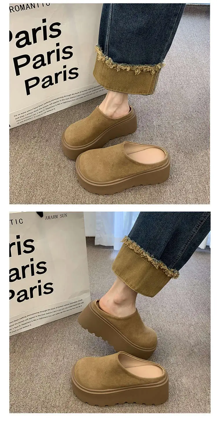 Women Thick-Soled Lazy Slip-On Mules 2025 Spring — feature 7