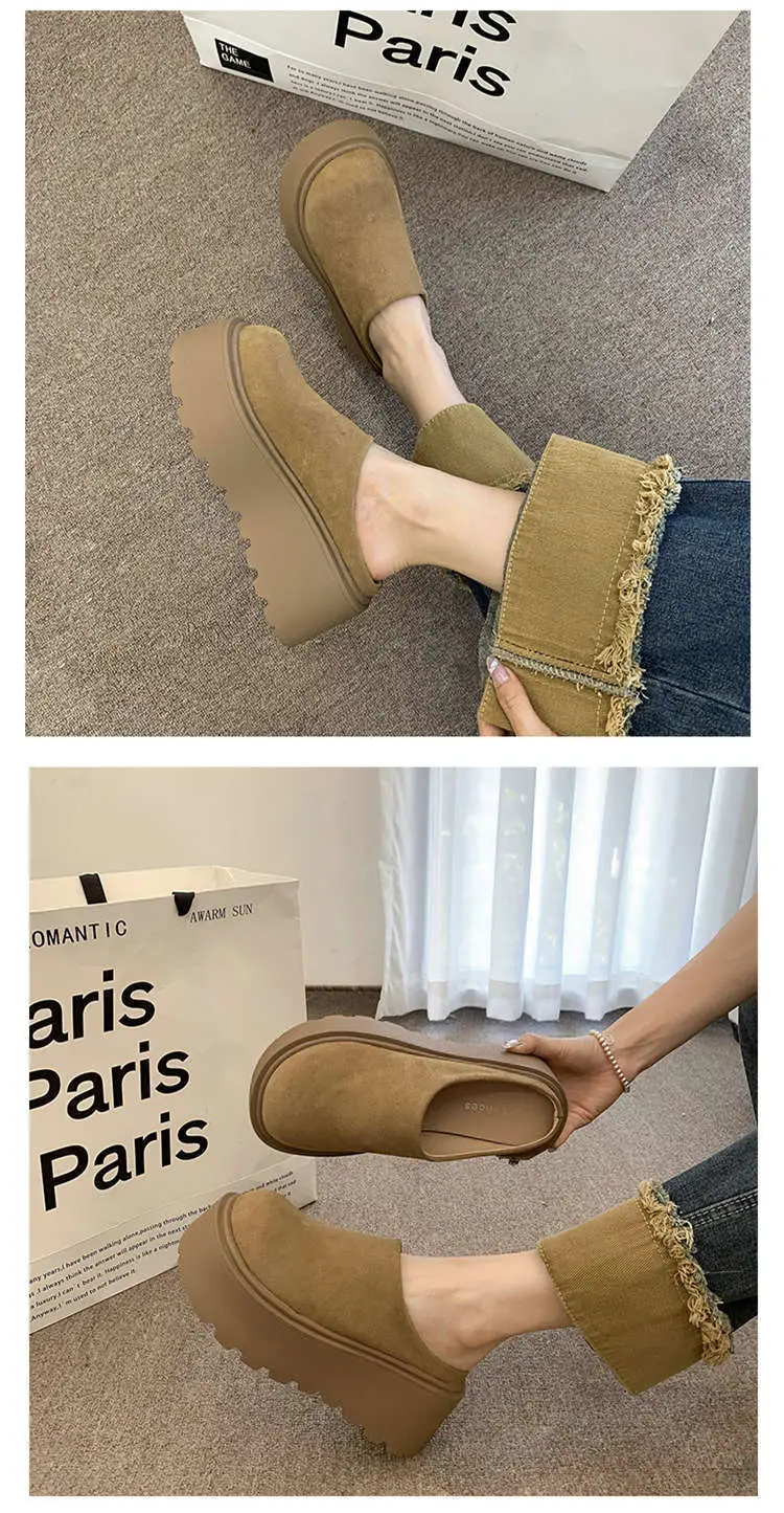 Women Thick-Soled Lazy Slip-On Mules 2025 Spring — feature 8