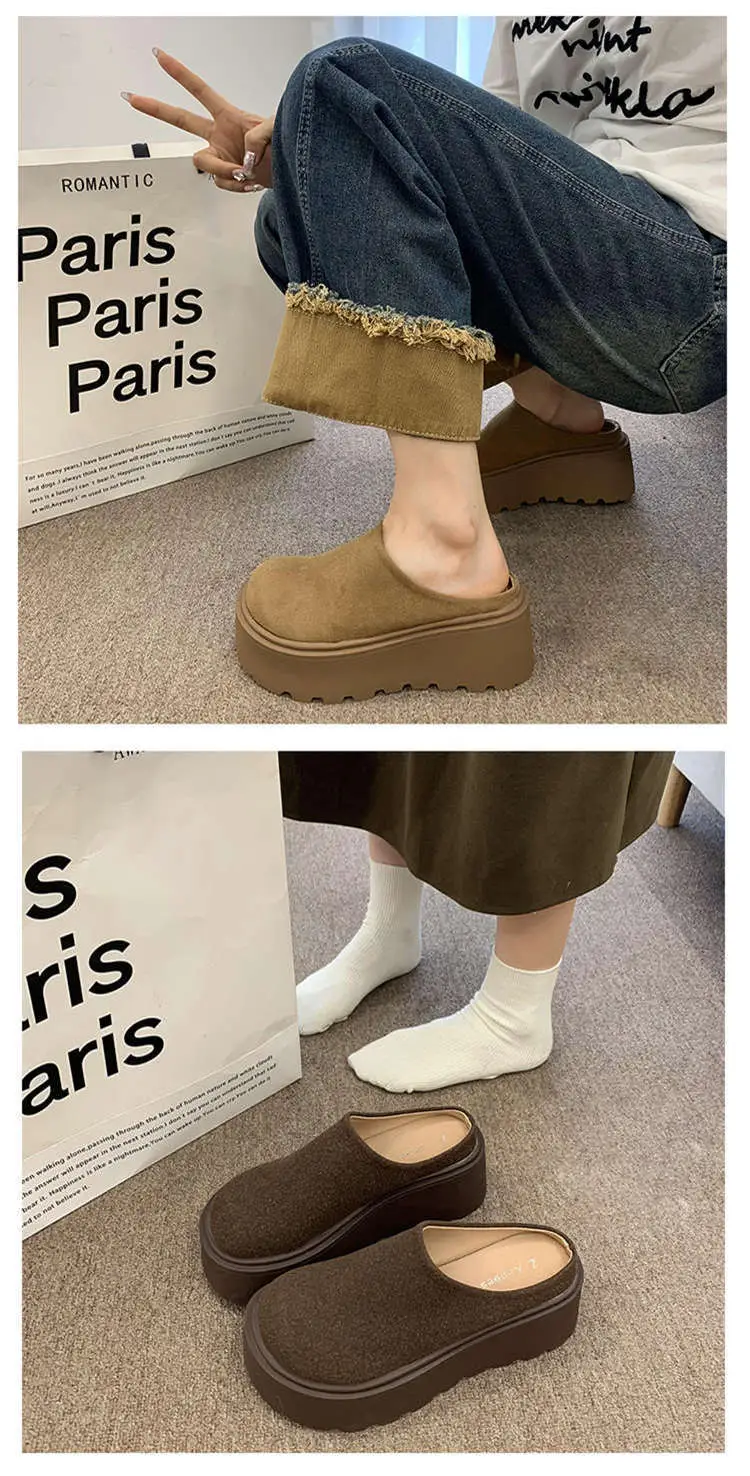 Women Thick-Soled Lazy Slip-On Mules 2025 Spring — feature 9
