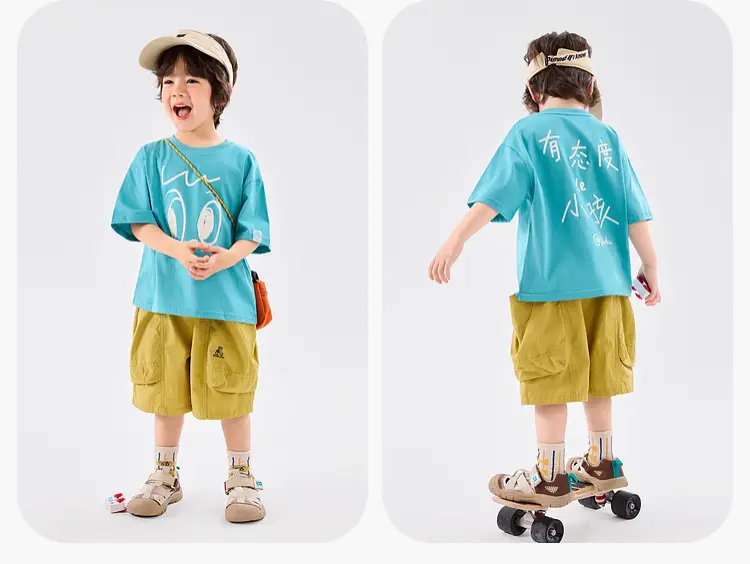 Children Doodle T-Shirt Cotton Summer Boys Half Sleeve — feature 22