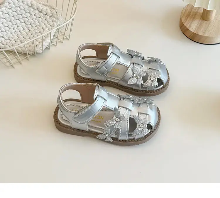 Girls' White Crystal Sandals Summer — feature 11