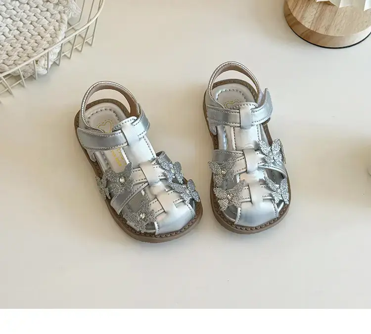 Girls' White Crystal Sandals Summer — feature 12