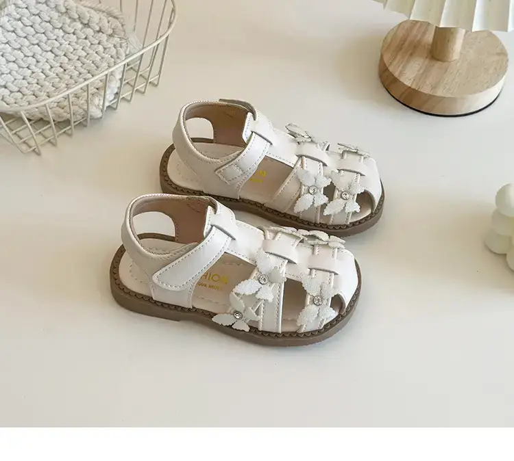 Girls' White Crystal Sandals Summer — feature 13