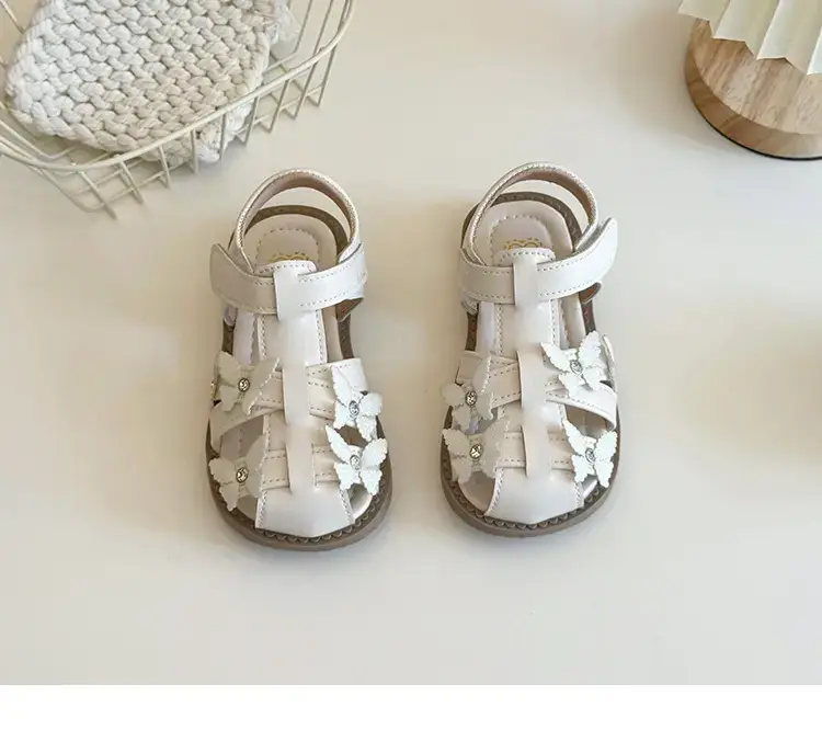 Girls' White Crystal Sandals Summer — feature 14