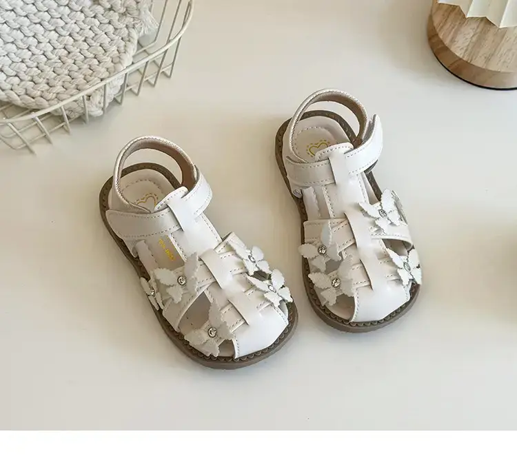 Girls' White Crystal Sandals Summer — feature 15