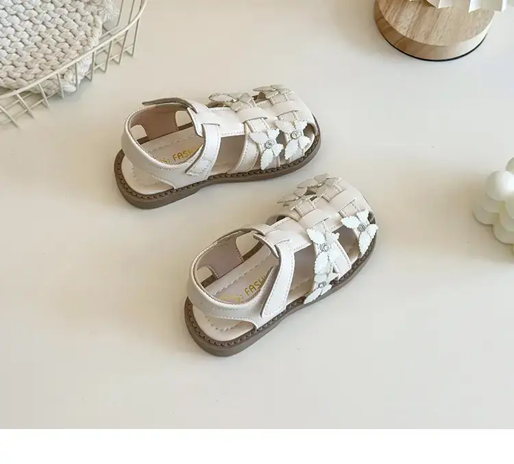 Girls' White Crystal Sandals Summer — feature 16
