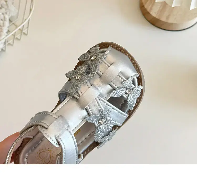 Girls' White Crystal Sandals Summer — feature 17