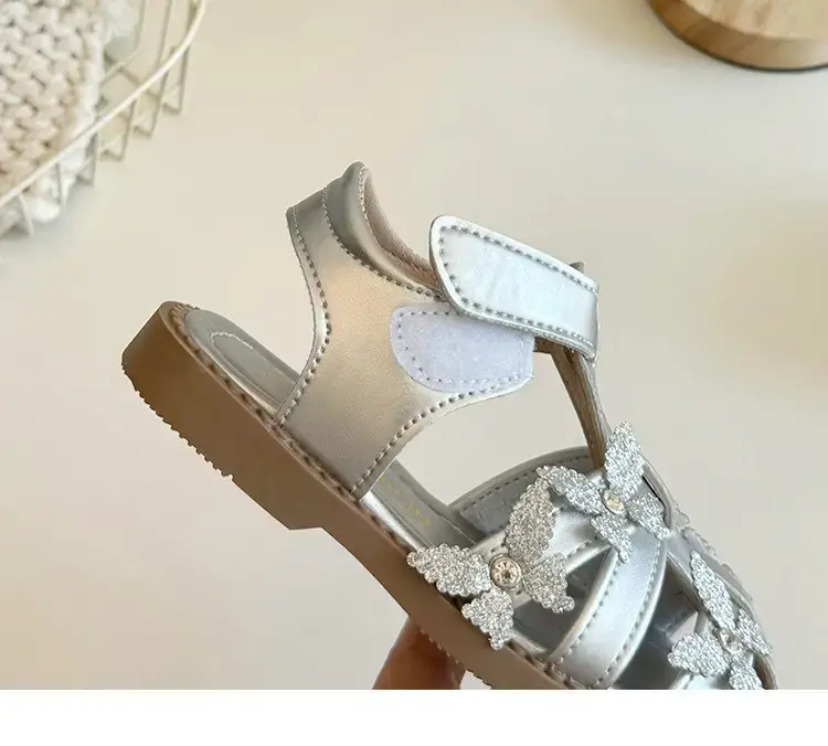 Girls' White Crystal Sandals Summer — feature 18