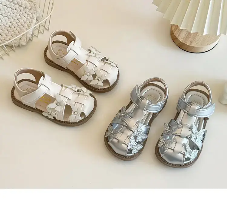 Girls' White Crystal Sandals Summer — feature 8