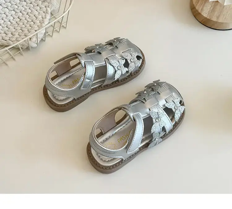 Girls' White Crystal Sandals Summer — feature 9