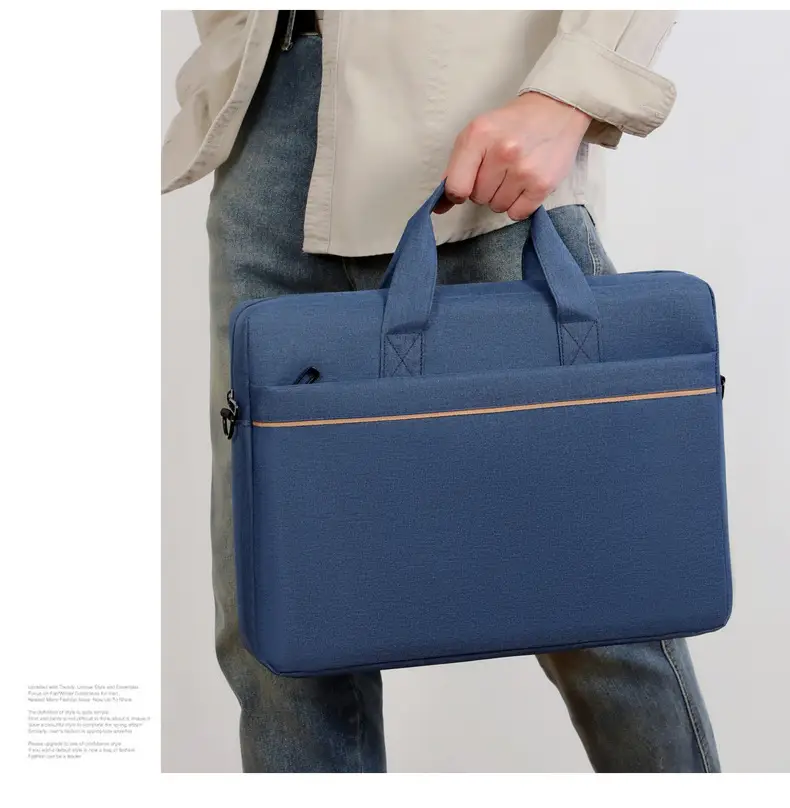 Gray Business Laptop Crossbody Bag with Handle — feature 24