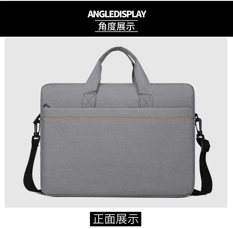 Gray Business Laptop Crossbody Bag with Handle — feature 28