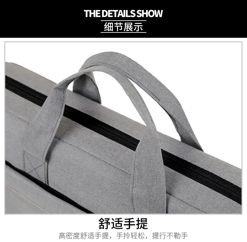 Gray Business Laptop Crossbody Bag with Handle — feature 33