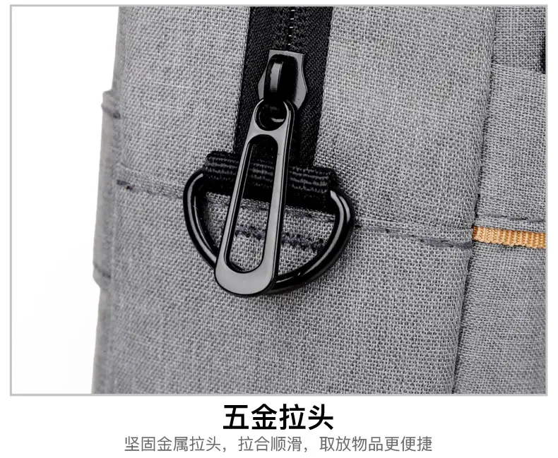 Gray Business Laptop Crossbody Bag with Handle — feature 34