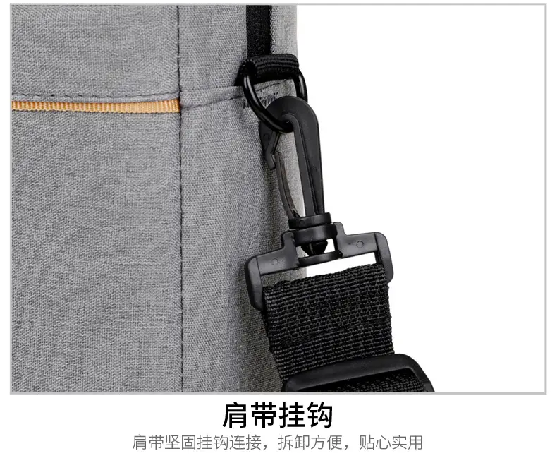 Gray Business Laptop Crossbody Bag with Handle — feature 35